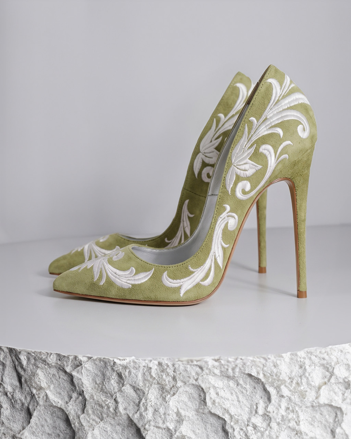 Arel Olive Green Pumps 120