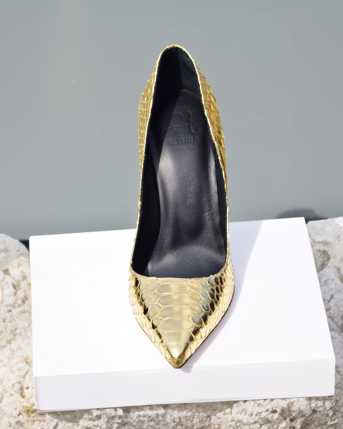 Alichi Radiant Gold Pumps 90