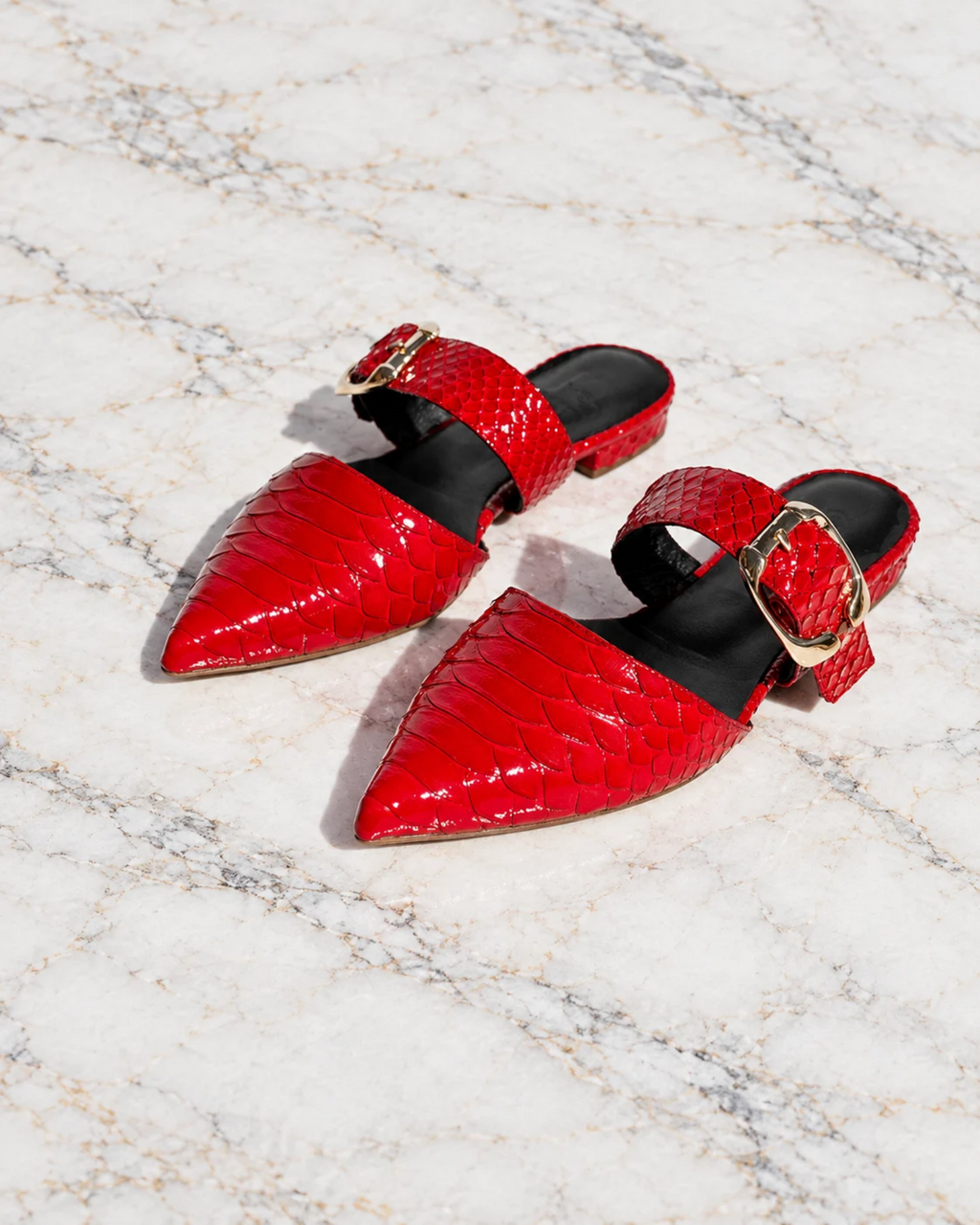 Adel Rouge Mules