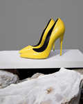 Aden Sicilian Yellow Pumps 120