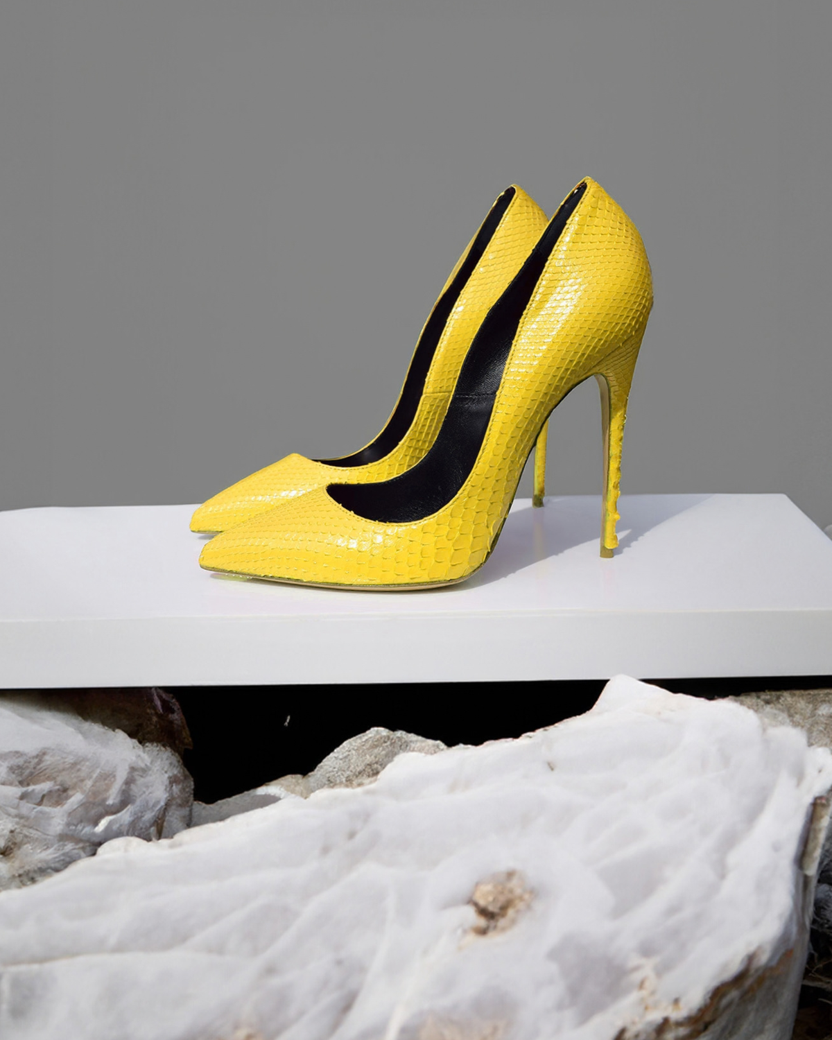Aden Sicilian Yellow Pumps 120