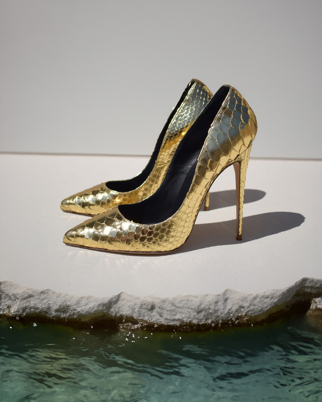 Alichi Radiant Gold Pumps 120