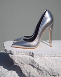 Aesi Silver Laminated Pumps 120
